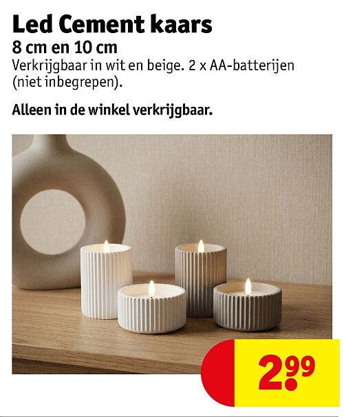 Led Cement kaars