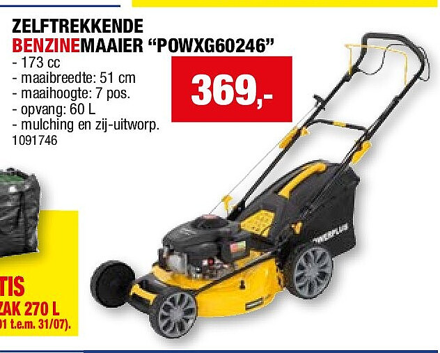 ZELFTREKKENDE BENZINEMAAIER “POWXG60246”