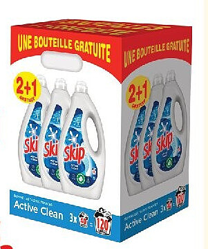 Lessive liquide Active Clean, lot de 3