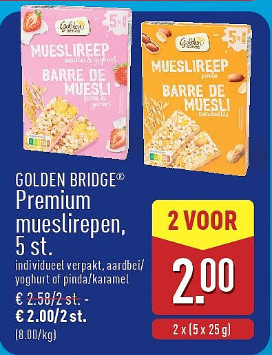 Premium mueslirepen, 5st.
