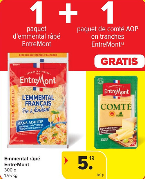 Emmental râpé EntreMont 300 g