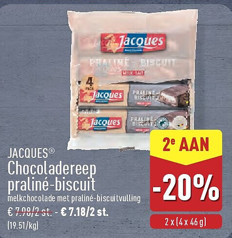 Chocoladereep praliné-biscuit