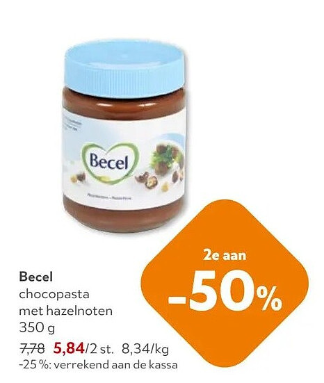 Becel chocopasta met hazelnoten 350 g