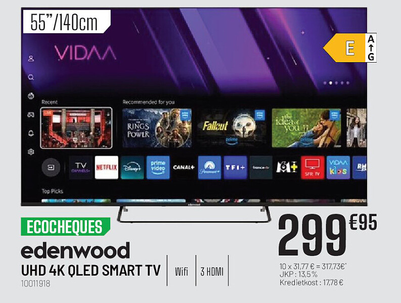 edenwood UHD 4K QLED SMART TV
