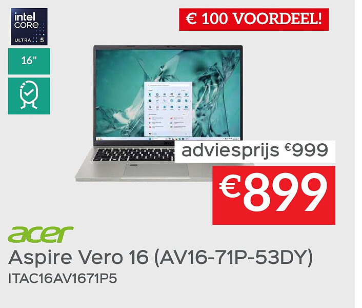 Aspire Vero 16 (AV16-71P-53DY) ITAC16AV1671P5