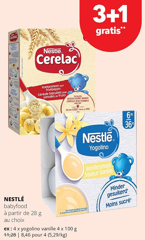 NESTLÉ babyfood à partir de 28 g