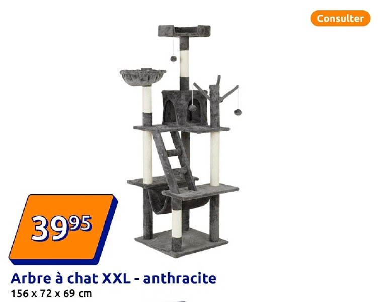 Arbre à chat XXL - anthracite