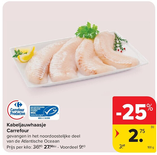 Kabeljauwhaasje Carrefour