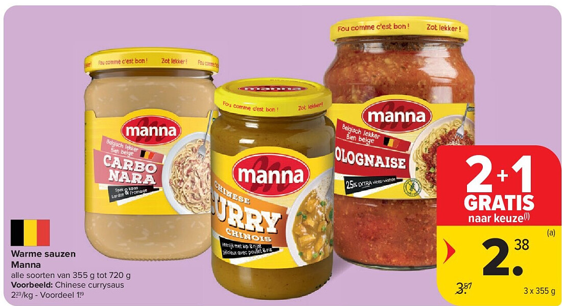 Warme sauzen Manna