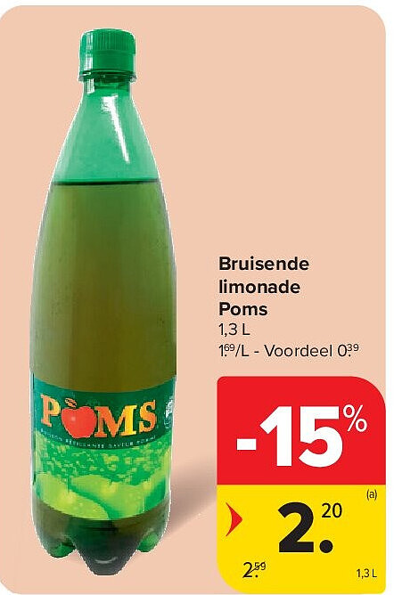 Bruisende limonade Poms