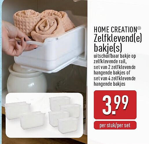 Zelfklevend(e) bakje(s)
