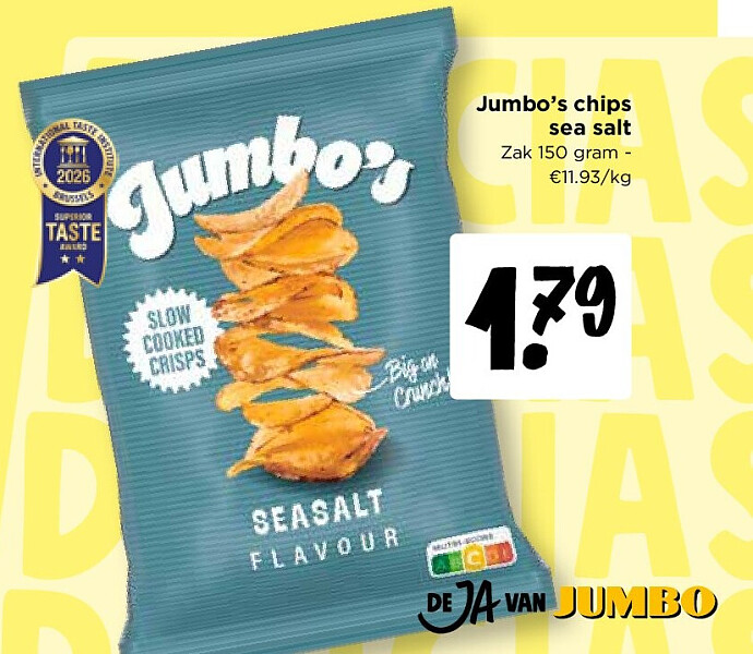 Jumbo's chips sea salt