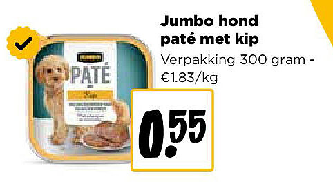 Jumbo hond paté met kip