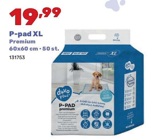 P-pad XL Premium 60x60 cm • 50 st.