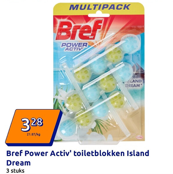 Bref Power Activ' toiletblokken Island Dream