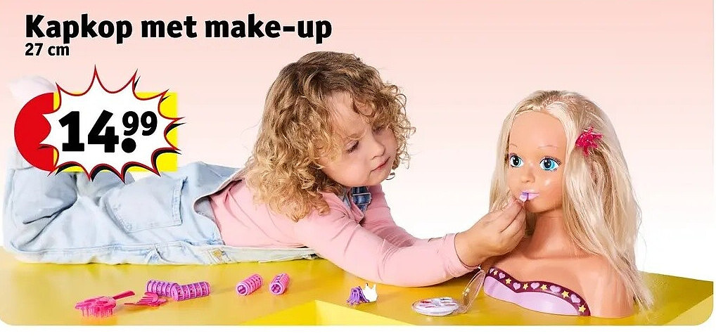 Kapkop met make-up 27 cm