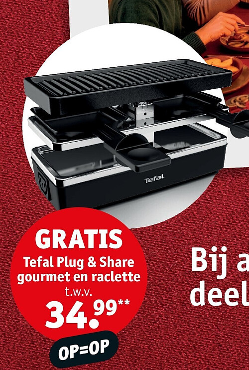 Tefal Plug & Share gourmet en raclette