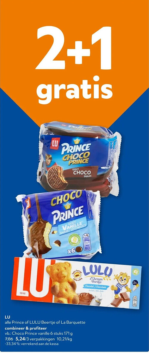 LU Choco Prince vanille 6 stuks 171 g
