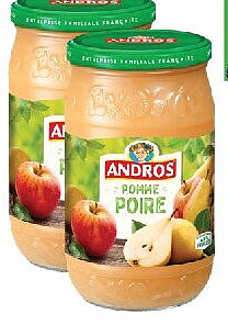Purée de pomme poire en bocal Andros