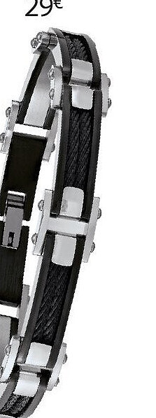 Bracelet acier bicolore - 20 cm