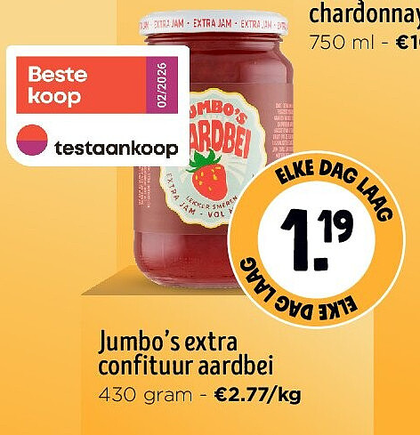 Jumbo’s extra confituur aardbei