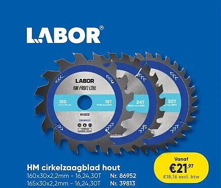 HM cirkelzaagblad hout