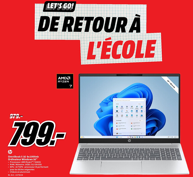 Hp OmniBook 5 16-bc1000nb Ordinateur Windows 16”