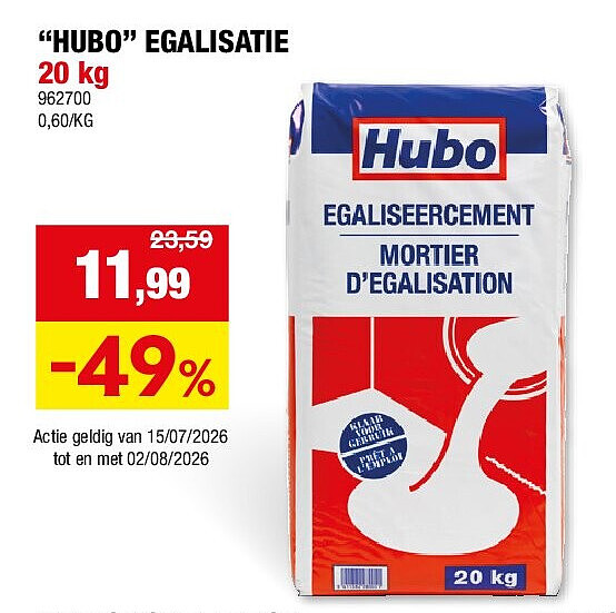 “HUBO” EGALISATIE 20 kg