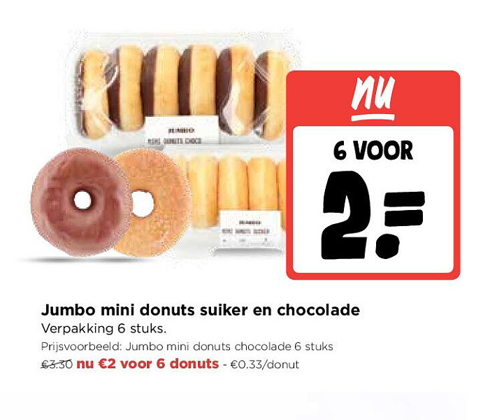 Jumbo mini donuts suiker en chocolade