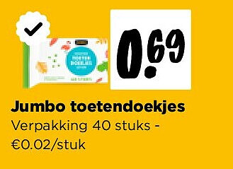 Jumbo toetendoekjes