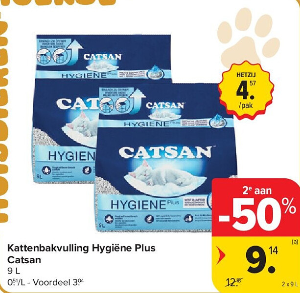 Kattenbakvulling Hygiëne Plus Catsan