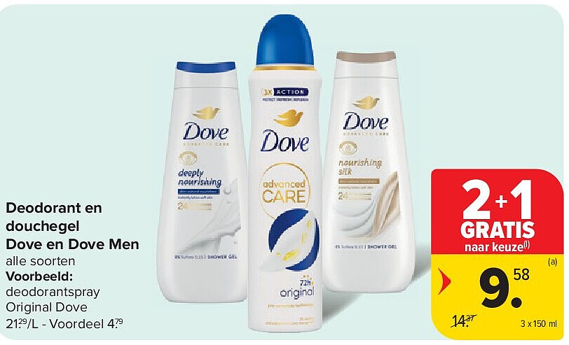 Deodorant en douchegel Dove en Dove Men