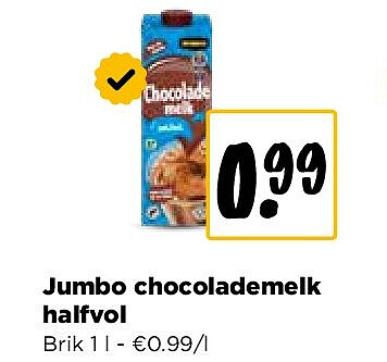 Jumbo chocolademelk halfvol