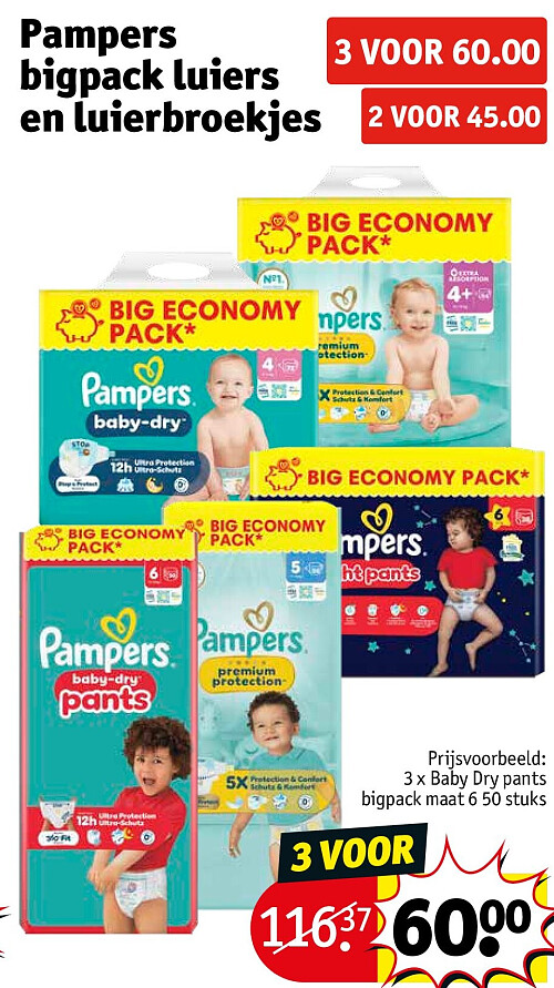 Pampers bigpack luiers en luierbroekjes