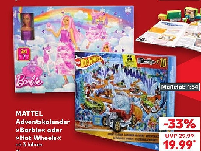 Mattel Adventskalender »Barbie« oder »Hot Wheels«