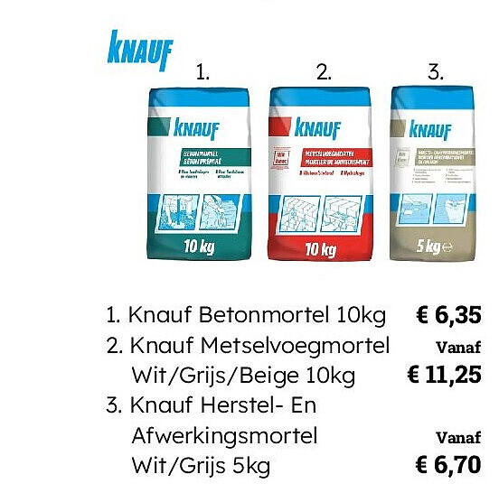 1. Knauf Betonmortel 10kg