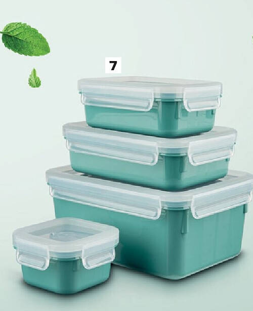 Set van 4 bewaardozen Green