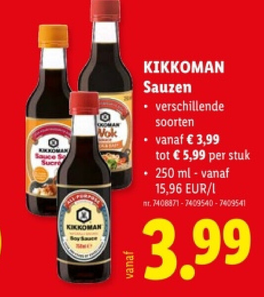 KIKKOMAN Sauzen