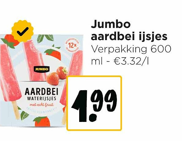 Jumbo aardbei ijsjes