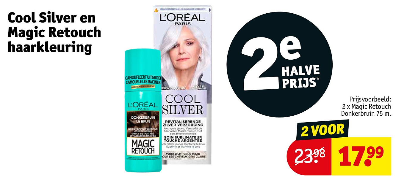 Cool Silver en Magic Retouch haarkleuring