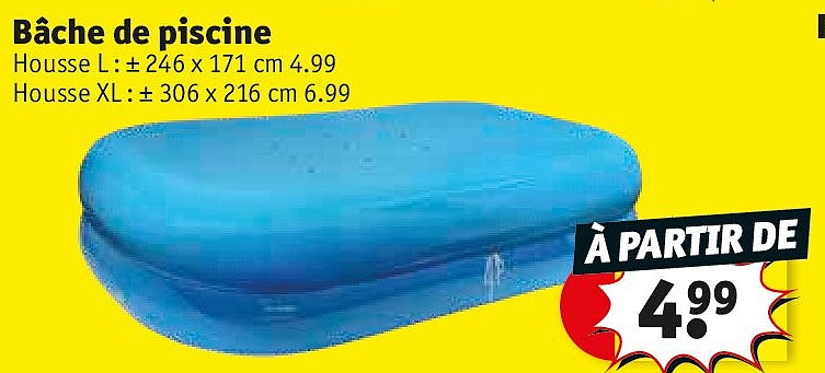 Bâche de piscine 246 x 171 cm