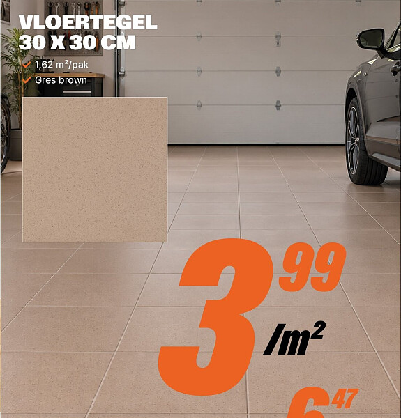 VLOERTEGEL 30 X 30 CM