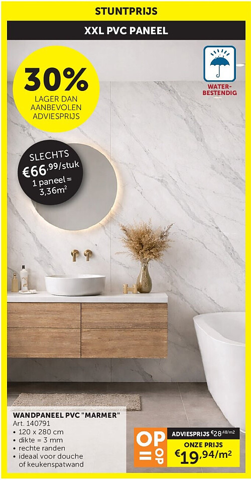 WANDPANEEL PVC "MARMER"