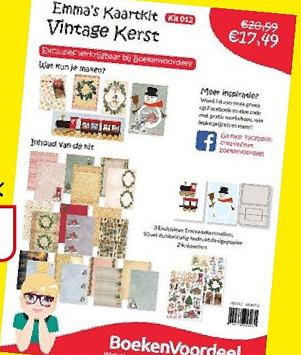 Emma's Kaartkit Vintage Kerst