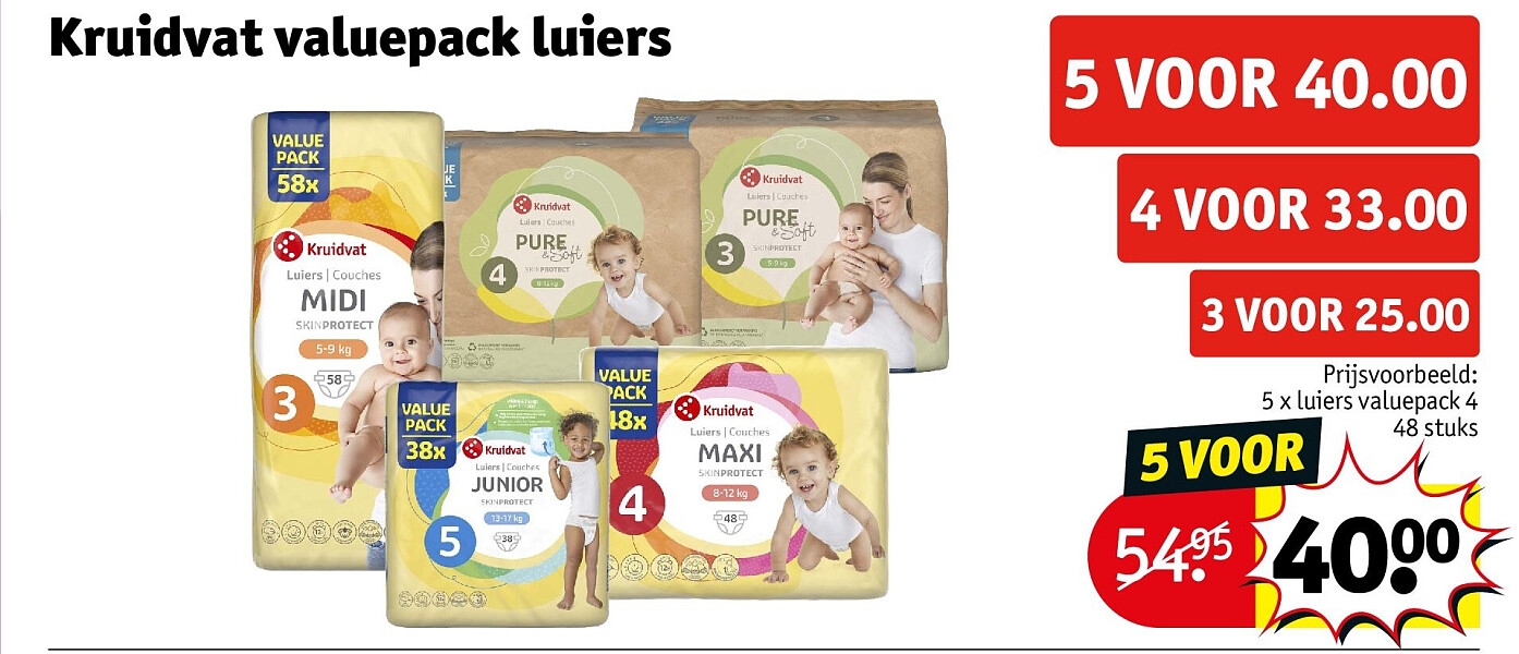 Kruidvat valuepack luiers