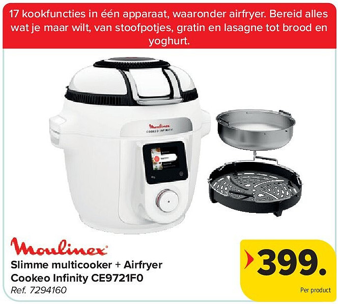Slimme multicooker + Airfryer Cookeo Infi nity CE9721F0