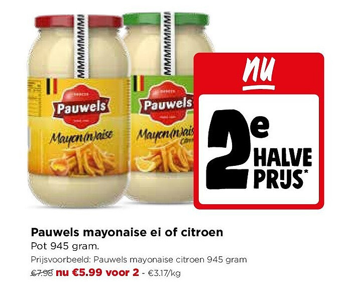 Pauwels mayonaise ei of citroen