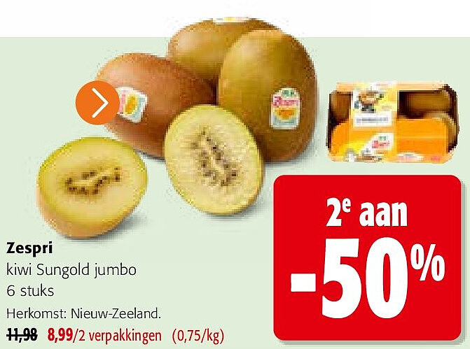 Zespri kiwi Sungold jumbo 6 stuks
