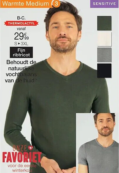 T-shirt met lange mouwen, V-hals