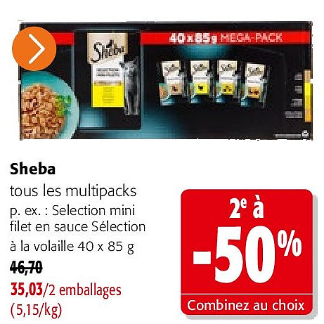 Sheba tous les multipacks